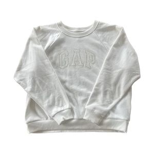 GAP white sweatshirt with cutout logo detail L